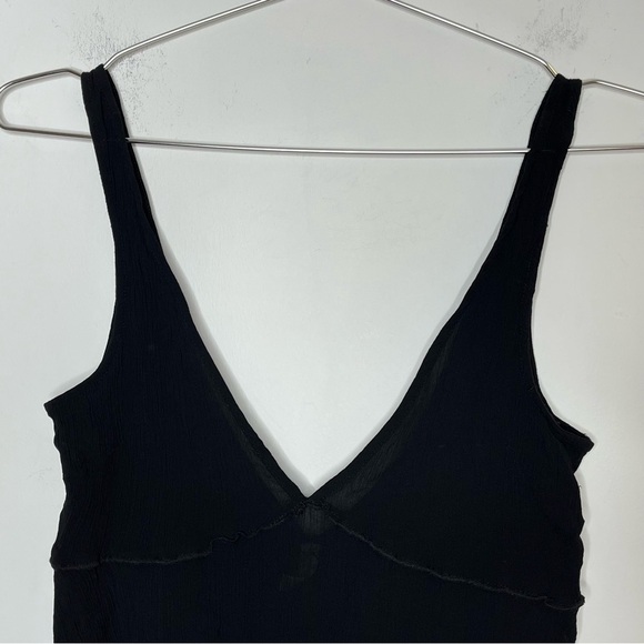 INTIMATELY Free People Sheer Ruffle Tank Top Lettuce Trim Hem - Picture 3 of 8